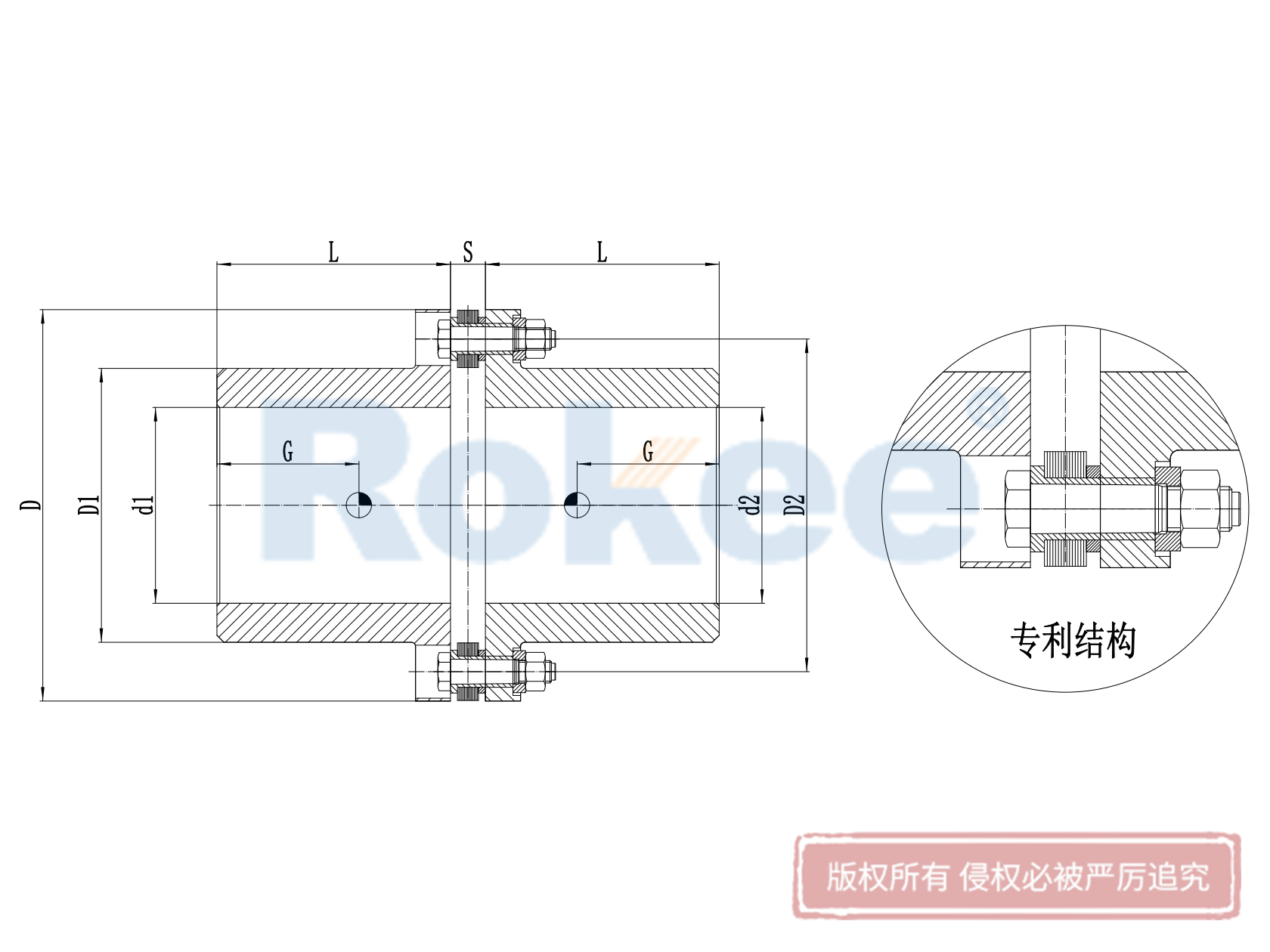 白沙RLA联轴器-RLA基本系列金属膜片联轴器